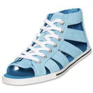 CONVERSE Blue Gladiators All Star Cut Away Open Toe Sandals Size 8